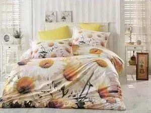 Комплект постельного белья Hobby home collection Евро, поплин, 3D Daisy, (1501000931)