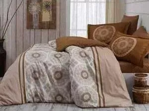 Комплект постельного белья Hobby home collection 1,5 сп, сатин, Sivlvana, бежевый (1607000155)
