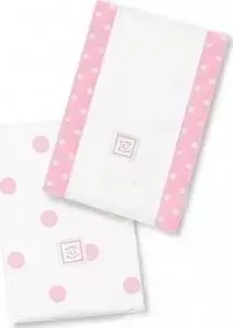 Полотенчики SwaddleDesigns Marquisette Baby Burpie Pink Big Dots (SD-357P)
