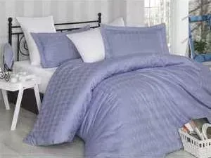 Комплект постельного белья Hobby home collection 1,5 сп, сатин, Bulut, лилово-белый (1607000158)