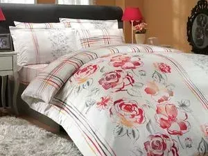 Комплект постельного белья Hobby home collection Семейный, сатин, Arabella, красный (1501000298)