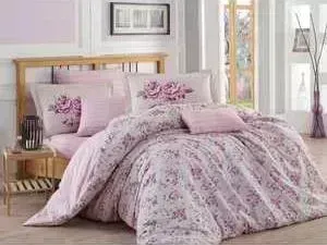Комплект постельного белья Hobby home collection 1,5 сп, поплин, Flora, лиловый (1501001089)