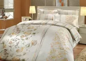 Комплект постельного белья Hobby home collection Семейный, сатин, Arabella, коричневый (1501000297)