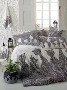 Комплект постельного белья Hobby home collection 1,5 сп, поплин, Jazz, черный (1607000133)