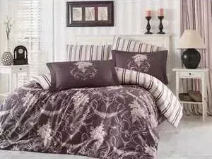Комплект постельного белья Hobby home collection 1,5 сп, сатин, Ornella, бежевый (1607000148)