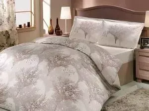 Комплект постельного белья Hobby home collection Семейный, поплин, Juillet, кремовый (1501000125)