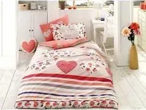 Комплект постельного белья Hobby home collection 1,5 сп, поплин, Bella, красный (1501000879)