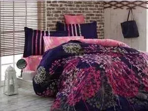 Комплект постельного белья Hobby home collection Евро, сатин, Fiorella, рояль (1607000051)