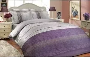 Комплект постельного белья Hobby home collection Евро, сатин Denim лиловое
