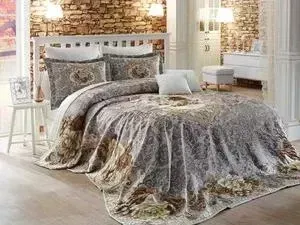 Покрывало Hobby home collection Евро + наволочки Odelis бежевый