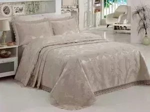Покрывало Hobby home collection Евро + наволочки Evita бежевый