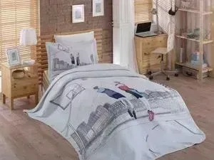 Детское постельное белье Hobby home collection 1,5 сп с покрывалом жаккард San-Diego