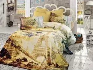 Комплект постельного белья Hobby home collection Евро, поплин 3D Vivaldi золотой