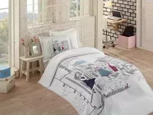 Детское постельное белье Hobby home collection 1,5 сп с покрывалом жаккард Vienna