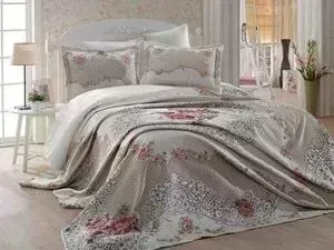 Покрывало Hobby home collection Евро + наволочки Frivolite бордовый