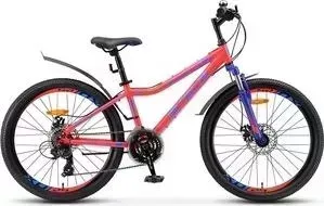 Велосипед STELS Navigator-410 MD 24" 21-sp V010 13" Неоновый-красный
