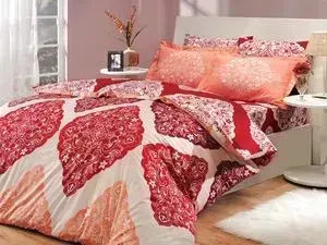 Комплект постельного белья Hobby home collection 1,5 сп, поплин, Amanda, красный (1501000033)
