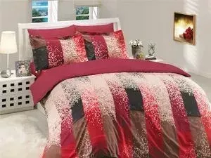 Комплект постельного белья Hobby home collection Евро, поплин, Alandra , бордовый (1501000027)