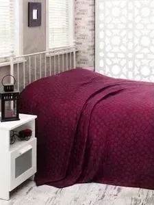 Покрывало Hobby home collection 2-х сп, бамбук, Diamond spot, темно-фиолетовый (1501000368)