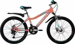 Велосипед 2-х колесный NOVATRACK 24" NOVARA 11" коралловый 24AHD.NOVARA.11CRL9