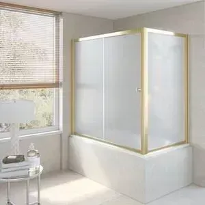Душевая шторка на ванну Vegas Glass ZV+ZVF 150*70 09 10 профиль золото стекло сатин