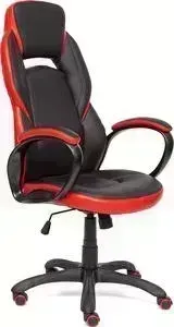 Кресло офисное TetChair iCROWN кож/зам, черный/красный