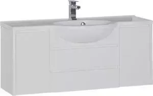 Тумба с раковиной AQUANET с Лайн 120 белый (164938+164744)