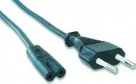 Кабель питания GEMBIRD для ноутбуков, аудио/видео техники PC-184-VDE-1.8М, VDE, 2-pin, черный, пакет
