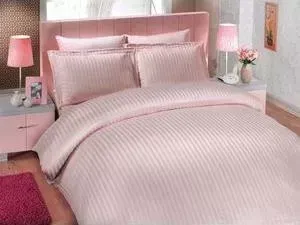 Комплект постельного белья Hobby home collection Евро, бамбук, Diamond Stripe, пудра (000053BO00802)
