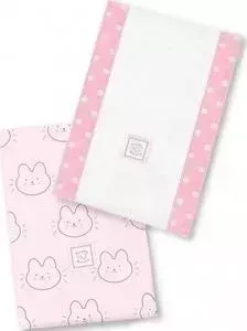 Полотенчики SwaddleDesigns Baby Burpie Set Pink Baby Bunnie (SD-609P)