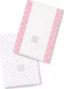 Полотенчики SwaddleDesigns Baby Burpie Set Bright Pink Dot (SD-002P)