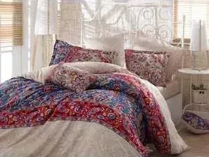 Комплект постельного белья Hobby home collection Евро, сатин, Caterina, красный (1501001137)