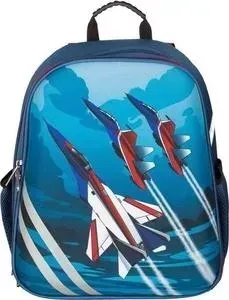 Ранец №1 School Basic Самолеты, 2 отд., ортопед. Спинка, ХК1