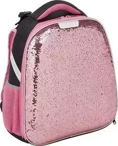 Ранец №1 School Sparkle Rose gold, ортопед. спинка, двусторонние пайетки