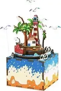 Конструктор  * Деревянный 3D - музыкальная шкатулка Robotime *Vocational Island* - AM407