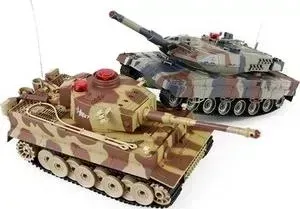 Радиоуправляемый танк Huan Qi овый бой Tiger vs Abrams масштаб 1:24 27Mhz vs 40Mhz- HQ558N