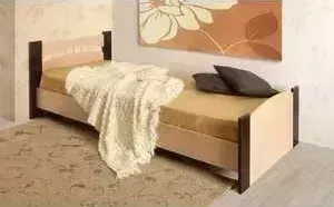 Кровать ОЛМЕКО 120х200 венге/дуб линдберг