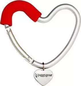 Крепление для сумок Buggygear (Багги Гир) Сердечко silver/red