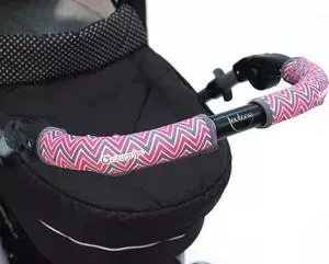 Чехлы Choopie CityGrips (Сити Грипс) на ручку для универсальной коляски длинные 509/9327 Chevron Baby Pink