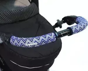 Чехлы Choopie CityGrips (Сити Грипс) на ручку для универсальной коляски длинные 508/9310 Chevron Baby Blue