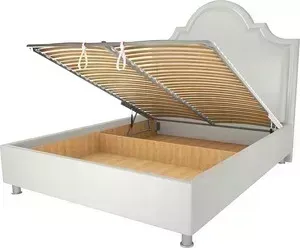 Кровать OrthoSleep Эмилия механизм и ящик белый 140х200
