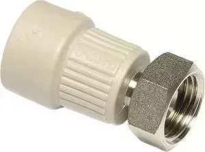 Муфта EKOPLASTIK переходная с металлической вставкой и перекидной гайкой 20x1" (SZM02032XX)
