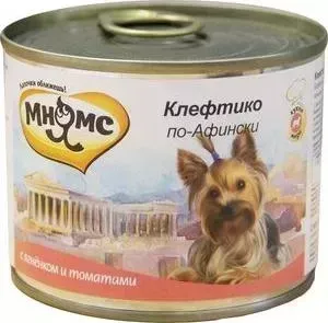 Консервы Мнямс Клефтико по-Афински с ягненком и томатами для собак 200г