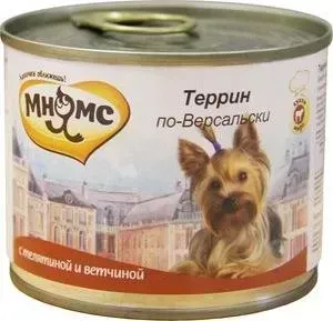 Консервы Мнямс Террин по-Версальски с телятина и ветчиной для собак 200г