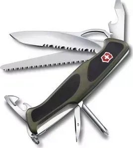 Нож Victorinox RangerGrip 178 0.9663.MWC4 130мм 12 функций, чёрно-зеленый
