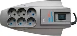 Сетевой фильтр PILOT X-Pro 1.8м (6 розеток) серый
