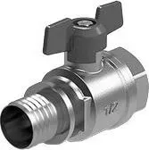 Кран ROYAL Thermo шаровый AXIO press с аксиальным соединением 20x3/4" ВР (RTE 20.135)