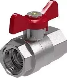 Ручка ROYAL Thermo Кран шаровый Optimal латунный резьбы гайка - гайка бабочка 1" (RTO 07009)