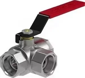 Кран ROYAL Thermo шаровый трехходовой тип L Optimal 1/2" ВР (RTO 07041)