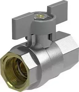 Ручка ROYAL Thermo Кран шаровый Expert латунный резьбы гайка - гайка бабочка 1" (RTE02003)